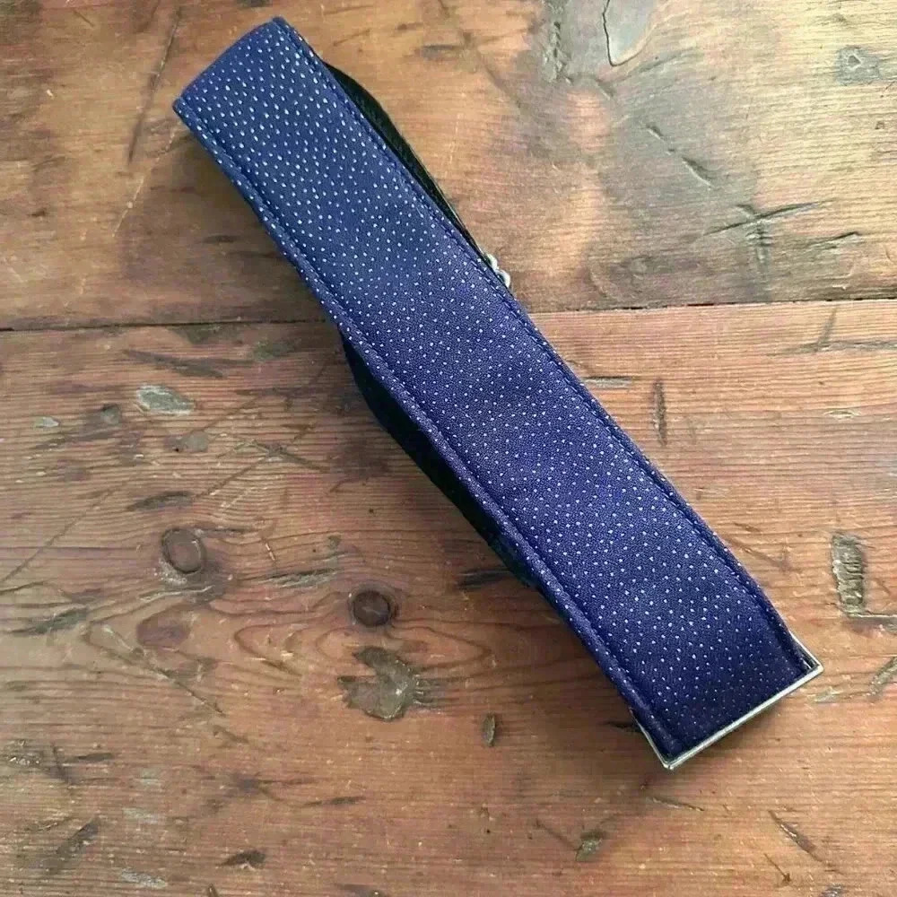 Adjustable Padded Purple Guitar Strap with Sparkles